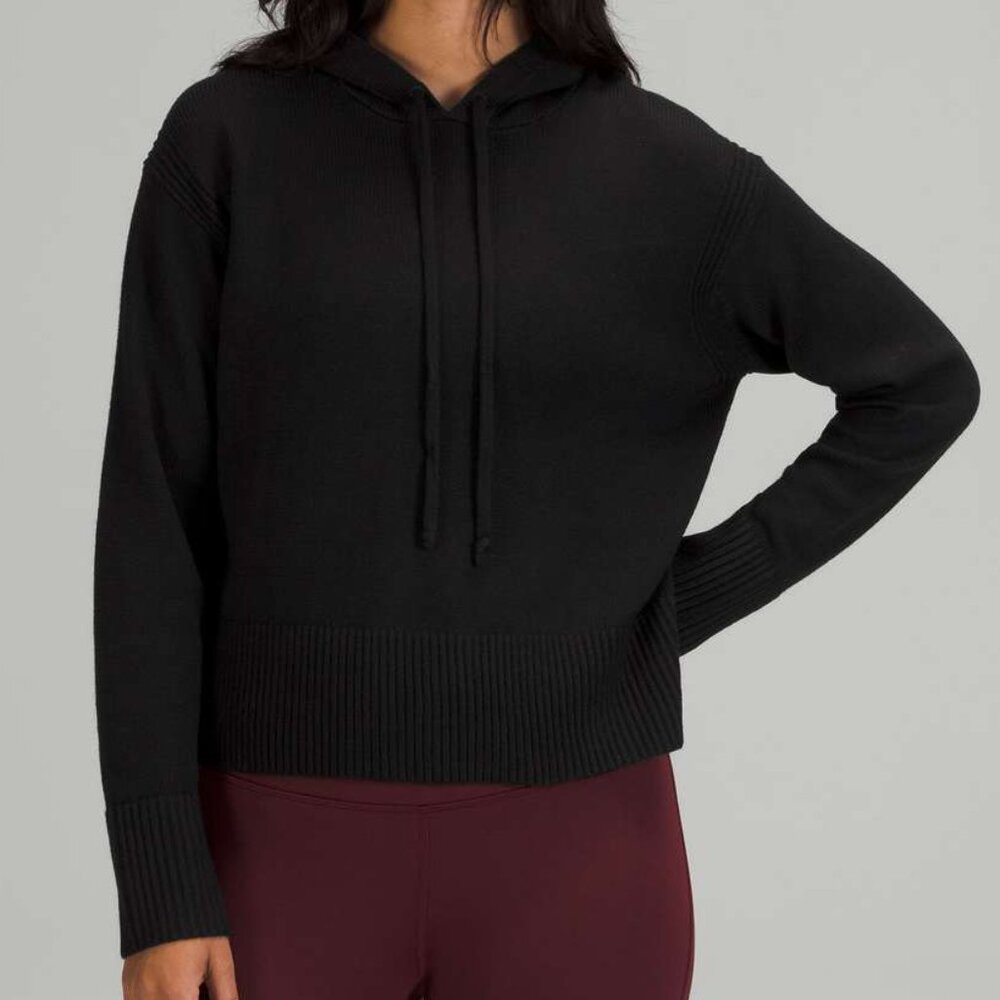 Lululemon Double Knit Sweater Hoodie – NWT – Size M/L Black
